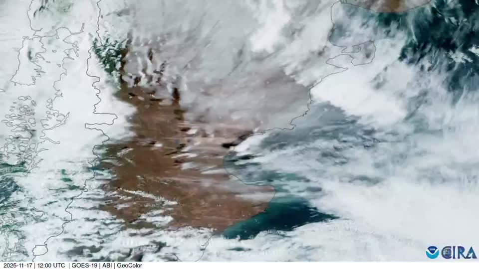 Dust Storm Blowing Off Southern Argentina - WeatherBug thumbnail