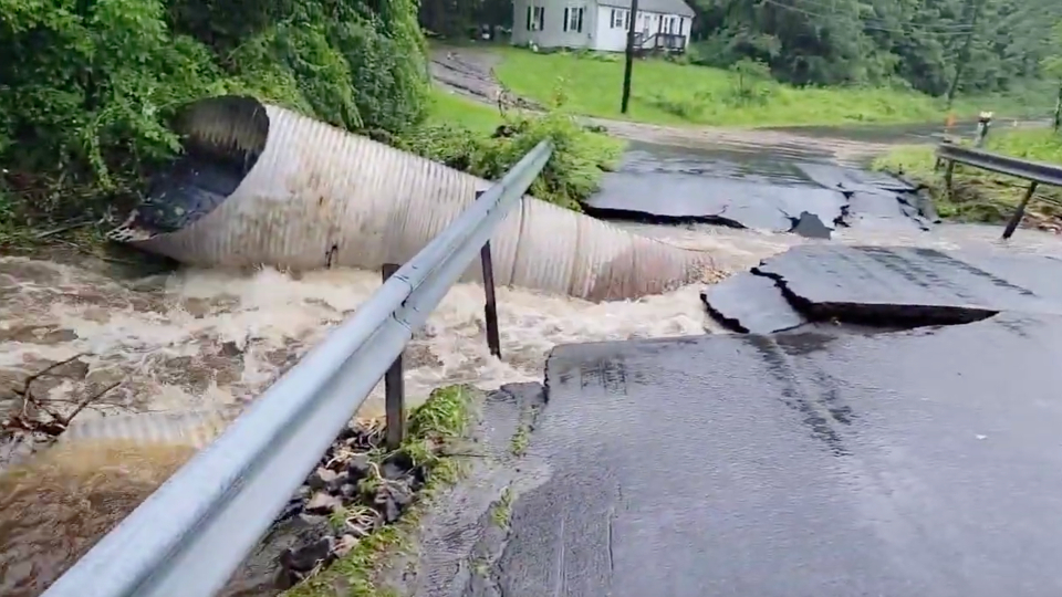 Excessive Rain Washes Out Roads in Connecticut | WeatherBug