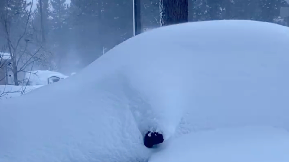 Car Buried in Several Feet of Snow in Tahoe Area | WeatherBug