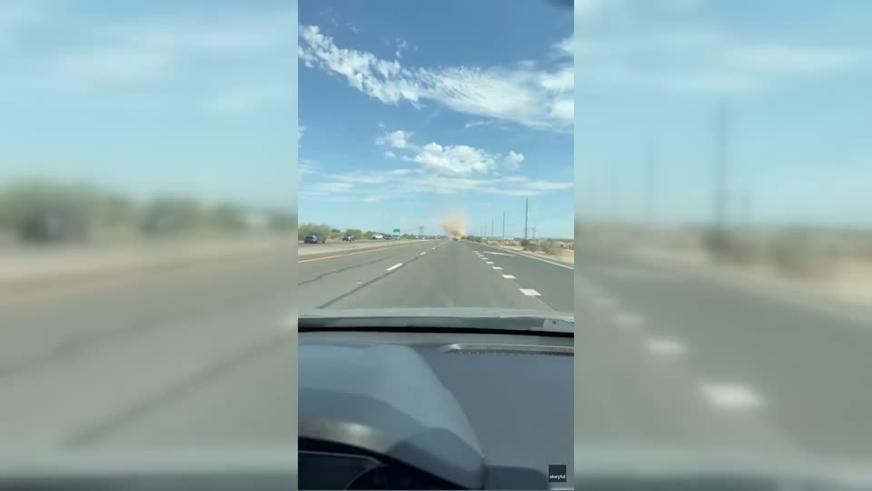 Dust Devil Spotted Across Arizona Highway | WeatherBug