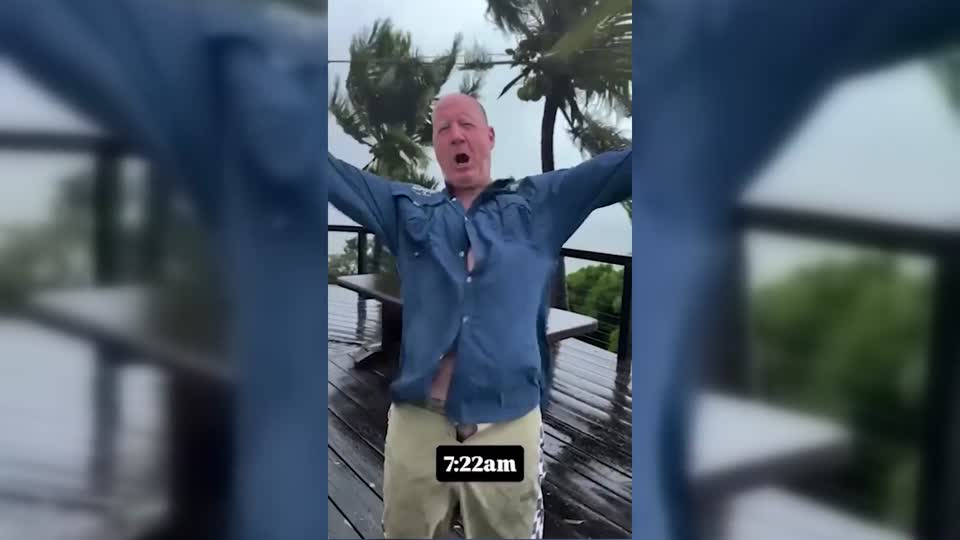 Australian Man Braves Tropical Cyclone | WeatherBug
