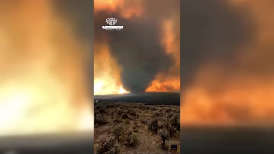 Massive Fire Whirl | WeatherBug