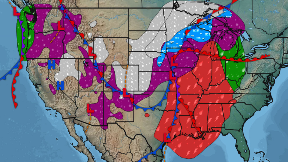 Severe Storms and Snow To Start Work Week WeatherBug