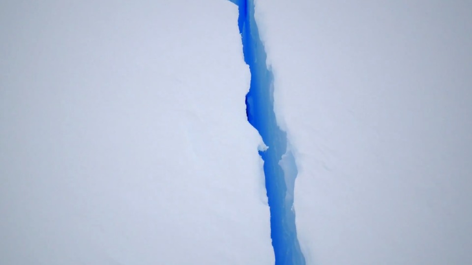 Crack in the Brunt Ice Shelf WeatherBug